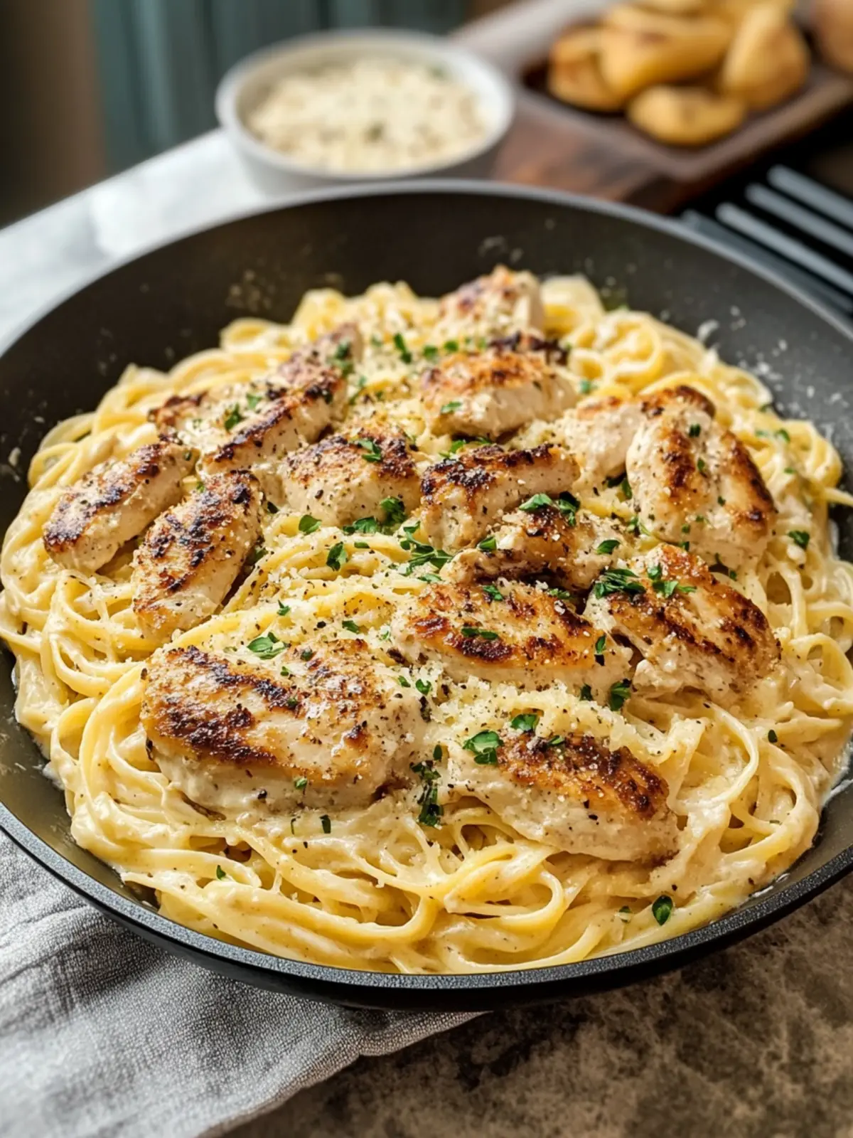 Skillet Creamy Chicken Linguine: Dinner Made Deliciously Easy 3 Skillet Creamy Chicken Linguine